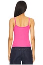 view 3 of 4 Verona Spaghetti Tank Top in Cerise