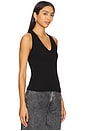 view 2 of 4 Verona U Neck Tank Top in Jet Black
