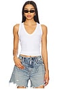 view 1 of 4 Verona U Neck Tank Top in White