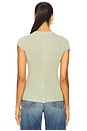 view 3 of 4 Marbella Cap Sleeve Tee in Vintage Pistachio