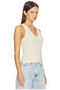 view 2 of 4 The Verona U-neck Tank in Vintage Oatmeal