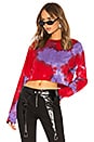 view 1 of 4 Tokyo Crop Shirt in Cherry & Lavender Tie Dye