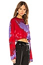 view 2 of 4 Tokyo Crop Shirt in Cherry & Lavender Tie Dye