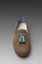 view 5 of 5 Ronald Slipper en Taupe/Teal in Taupe & Teal