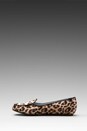 view 5 of 5 Olimpia Satin Flat in Leopard