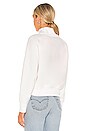 view 3 of 4 Cropped Mock Neck Sweatshirt in White