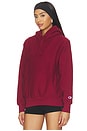 view 2 of 5 Reverse Weave Pullover Hoodie in Pomegranate