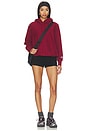 view 4 of 5 Reverse Weave Pullover Hoodie in Pomegranate
