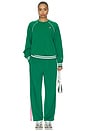 view 4 of 5 Tennis Court Crewneck Sweater in Verdant Green