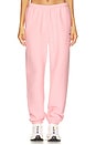 view 1 of 6 Essentials Reverse Weave Cinched Bottom Sweatpant in Coral Glow