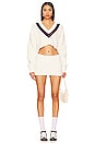 view 4 of 4 X DANIELLE GUIZIO Rib Knit Mini Skirt in Chalk White