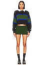 view 4 of 4 X DANIELLE GUIZIO Rib Knit Mini Skirt in Regeneration Green