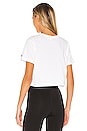 view 3 of 4 Crewneck Crop Top in White