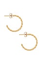 view 2 of 2 Loaf Hoop Earrings in Gold in Yellow Gold