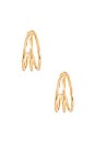 view 3 of 3 Ross Earrings in Yellow Gold