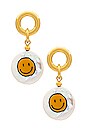 view 1 of 2 Mania Earrings in Yellow Smiley