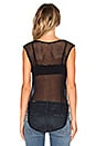 view 3 of 3 Mesh Stripe Tank in Black