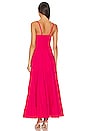 view 3 of 3 Melia Long Dress in Solid Fuchsia