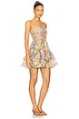 view 2 of 3 Iris Short Dress in Olive Botanic