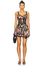 view 1 of 3 Gardenia Short Dress in Black Botanic