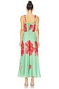 view 3 of 3 Crissy Long Dress in Green Blossom