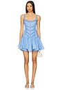 view 1 of 3 Lira Short Dress in Blue Washed