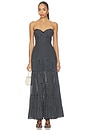 view 1 of 4 VESTIDO LARGO JIMENA in Black Dots