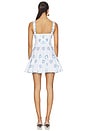 view 3 of 3 Arissa Short Dress in White & Blue