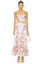 view 5 of 6 Ann Long Skirt in White Botanic