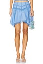 view 1 of 6 Hibis Short Skirt in Blue Washed