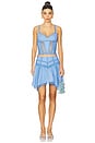view 5 of 6 Hibis Short Skirt in Blue Washed