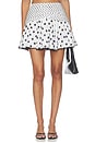 view 1 of 6 Noira Skirt in White Dots