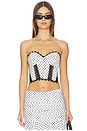 view 1 of 5 Fiare Top in White Dots