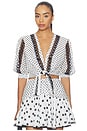 view 1 of 5 Olivar Blouse in White Dots
