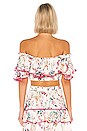 view 3 of 4 Cata Floral Top in White Floral Print