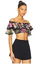 view 2 of 4 Tulip Top in Black Botanic