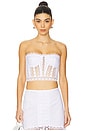 view 1 of 5 Azal Bustier Top in White