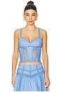 view 1 of 5 Poppy Top in Blue Washed