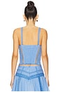 view 3 of 5 Poppy Top in Blue Washed