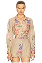 view 1 of 5 Aster Blouse in Olive Botanic