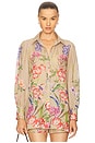 view 2 of 5 Aster Blouse in Olive Botanic