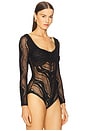 view 3 of 5 Mistral Bodysuit in Black Wave