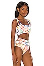 view 2 of 4 Angelica Bikini Top in White Print