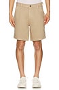 view 3 of 4 Heavy Twill Pleated Short in Khaki