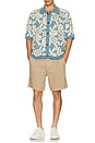 view 4 of 4 Heavy Twill Pleated Short in Khaki