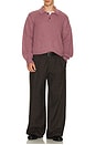 view 3 of 4 Brushed Alpaca Polo in Plum