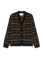 view 1 of 3 Plaid Cardigan in Multi in Army
