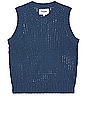 view 1 of 3 Mercerized Vest in Blue