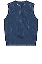 view 2 of 3 Mercerized Vest in Blue