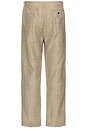 view 2 of 6 Plaid Linen Pleated Trouser in Natural